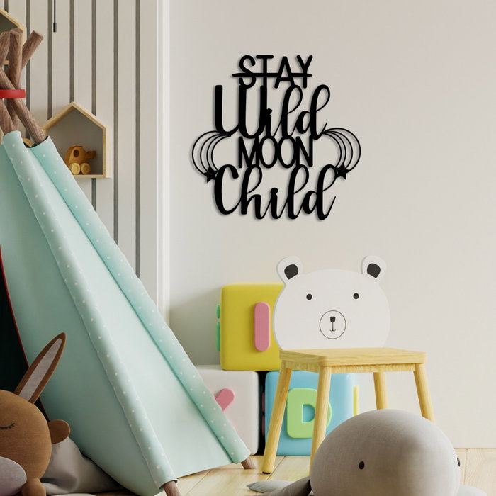 Wallity Stay Child Escultura de Pared de Metal Negra Wallity Stay Child Escultura de Pared de Metal Negra